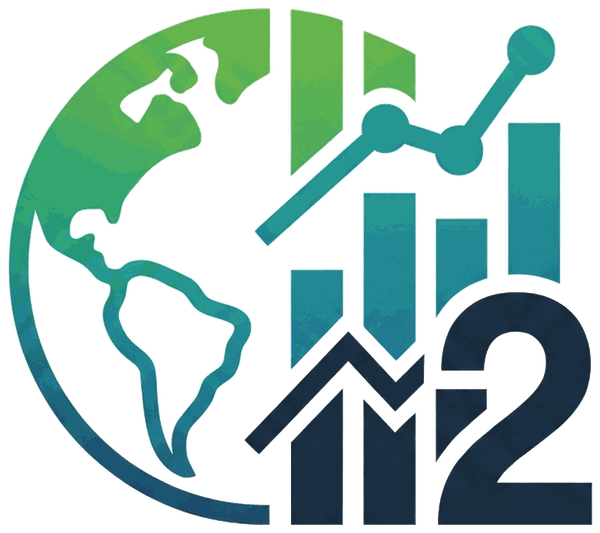 ClimateBench2 logo: a globe beside rising bars and a trend line with the numeral 2